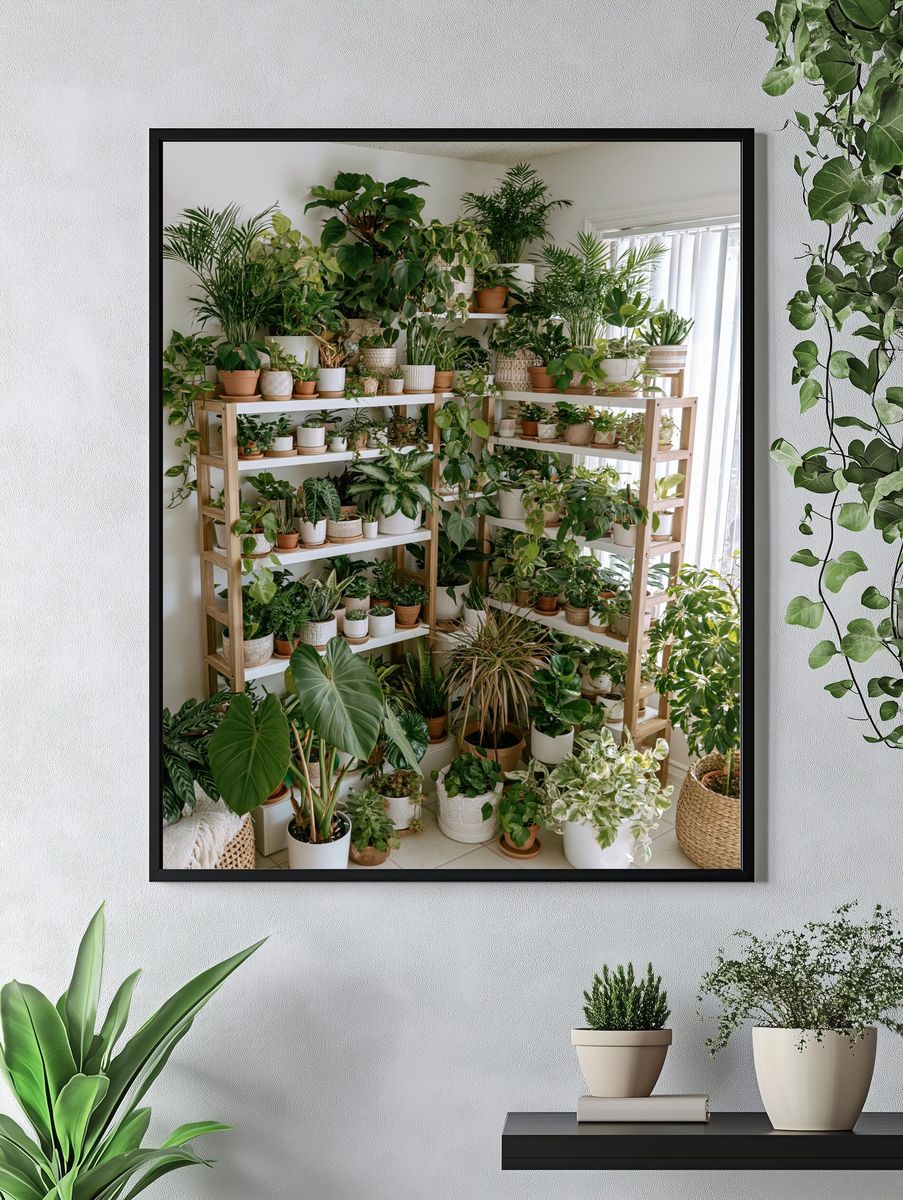 Indoor Plant Jungle Photography Poster. — room view 4