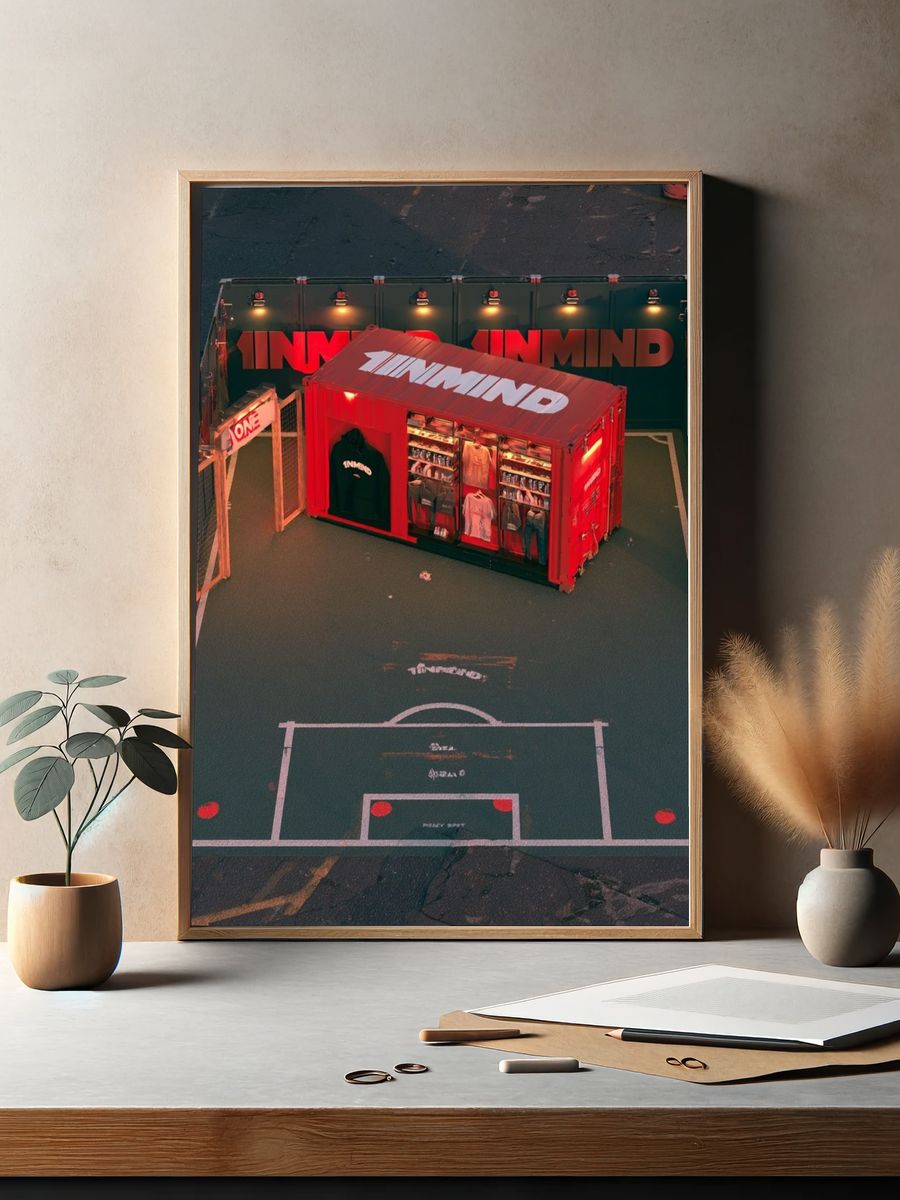 Neon Pop-Up Court Photography Poster. — room view 2