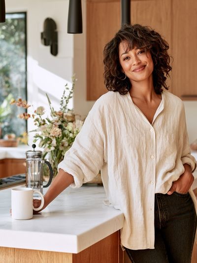 Cozy Kitchen Portrait Photography Poster. poster