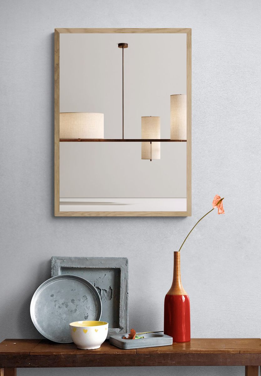 Modern Pendant Lamp Photography Poster. — room view 3