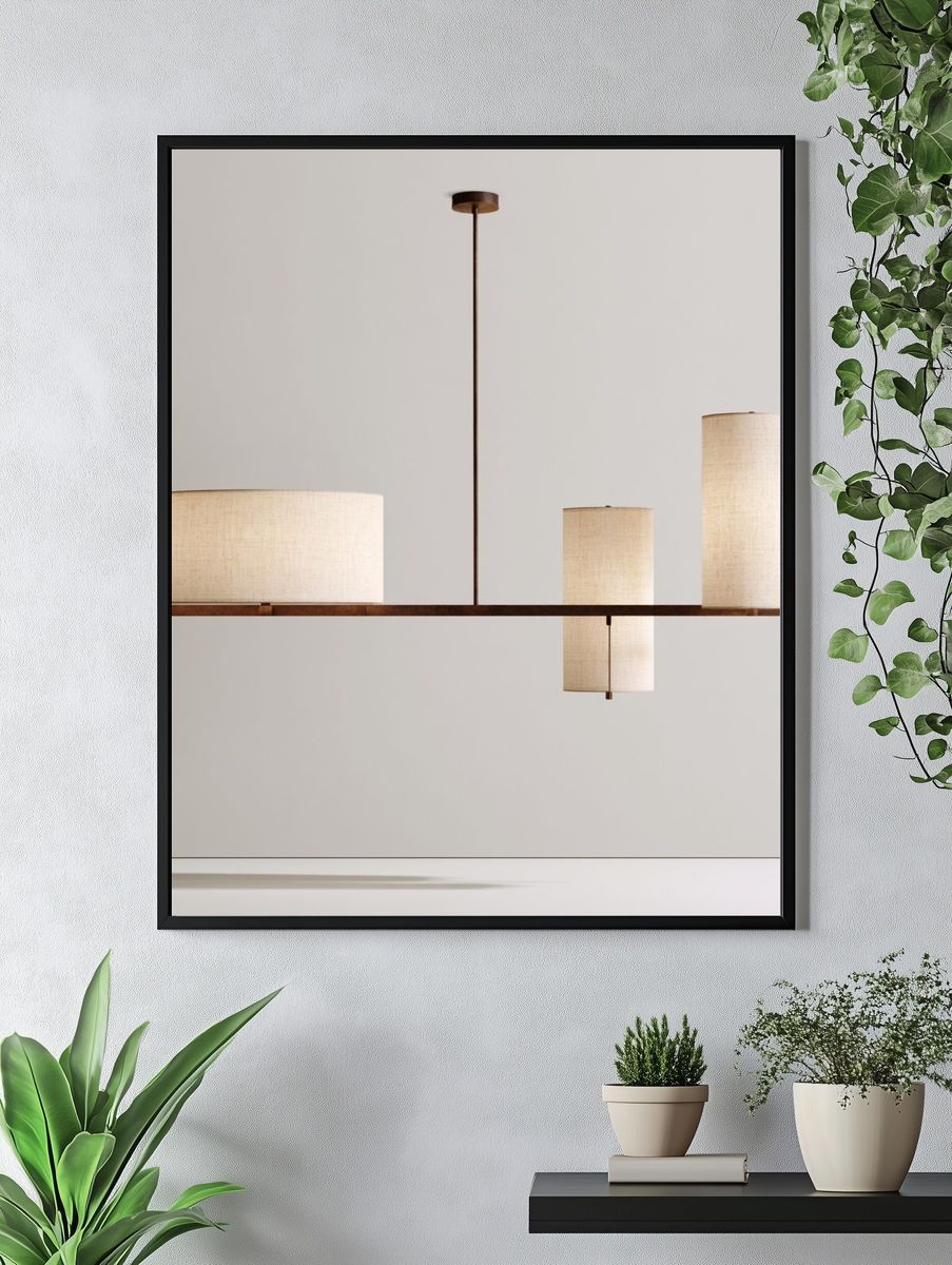 Modern Pendant Lamp Photography Poster. — room view 4