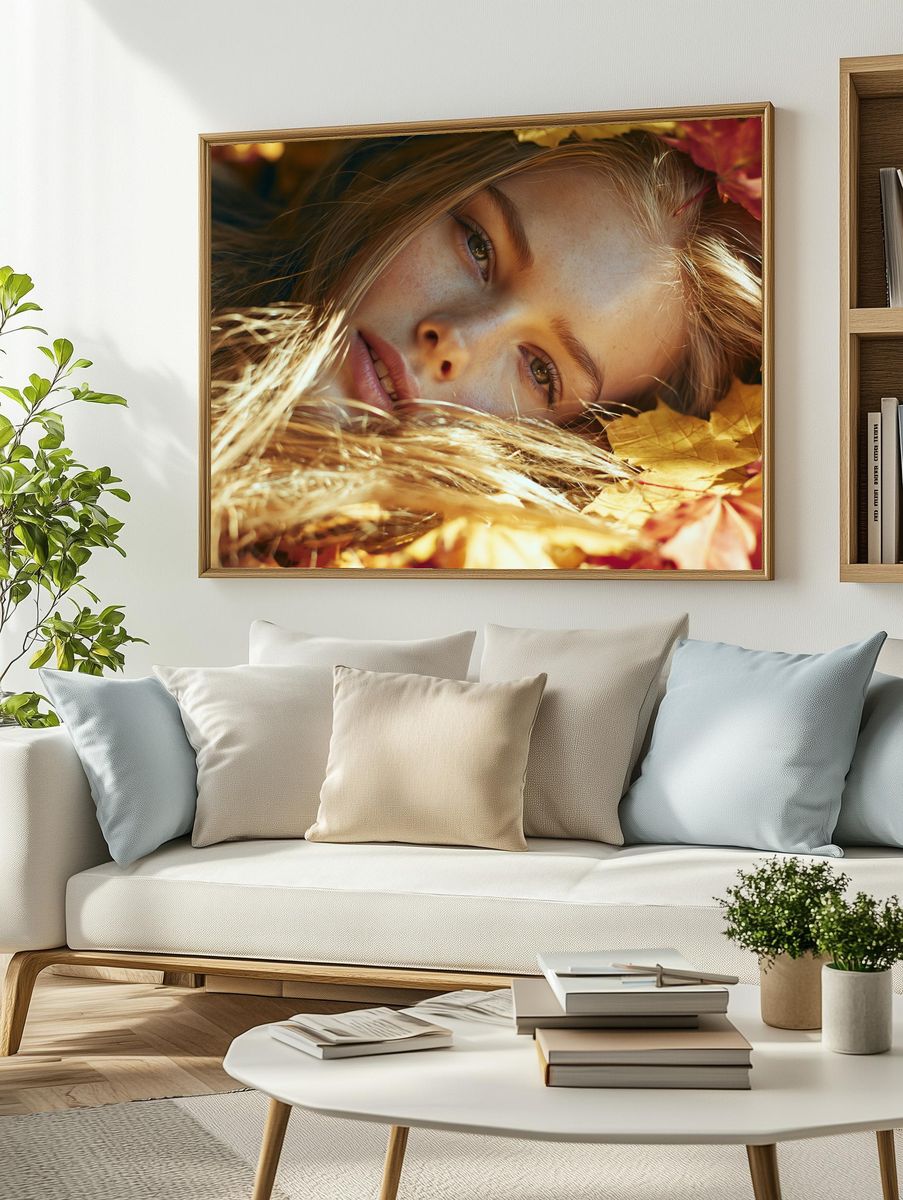 Autumn Girl Portrait Print. — room view 2