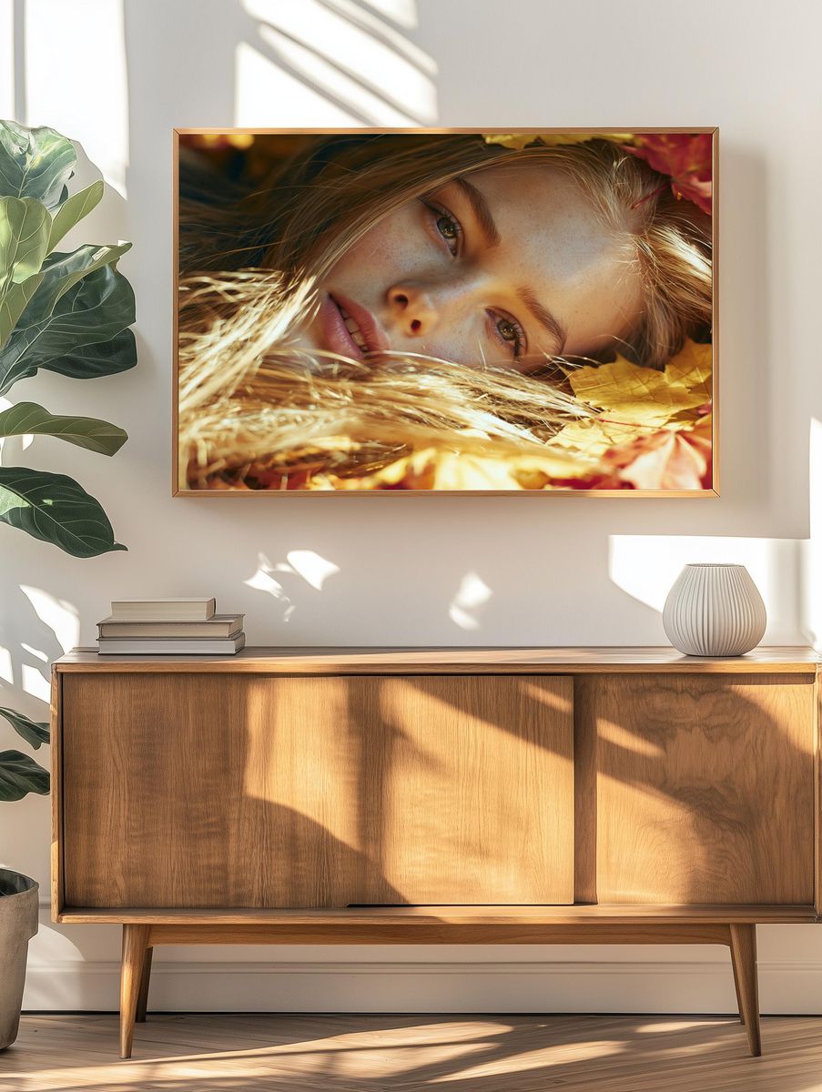 Autumn Girl Portrait Print. — room view 3