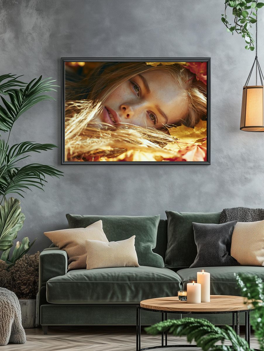 Autumn Girl Portrait Print. — room view 4