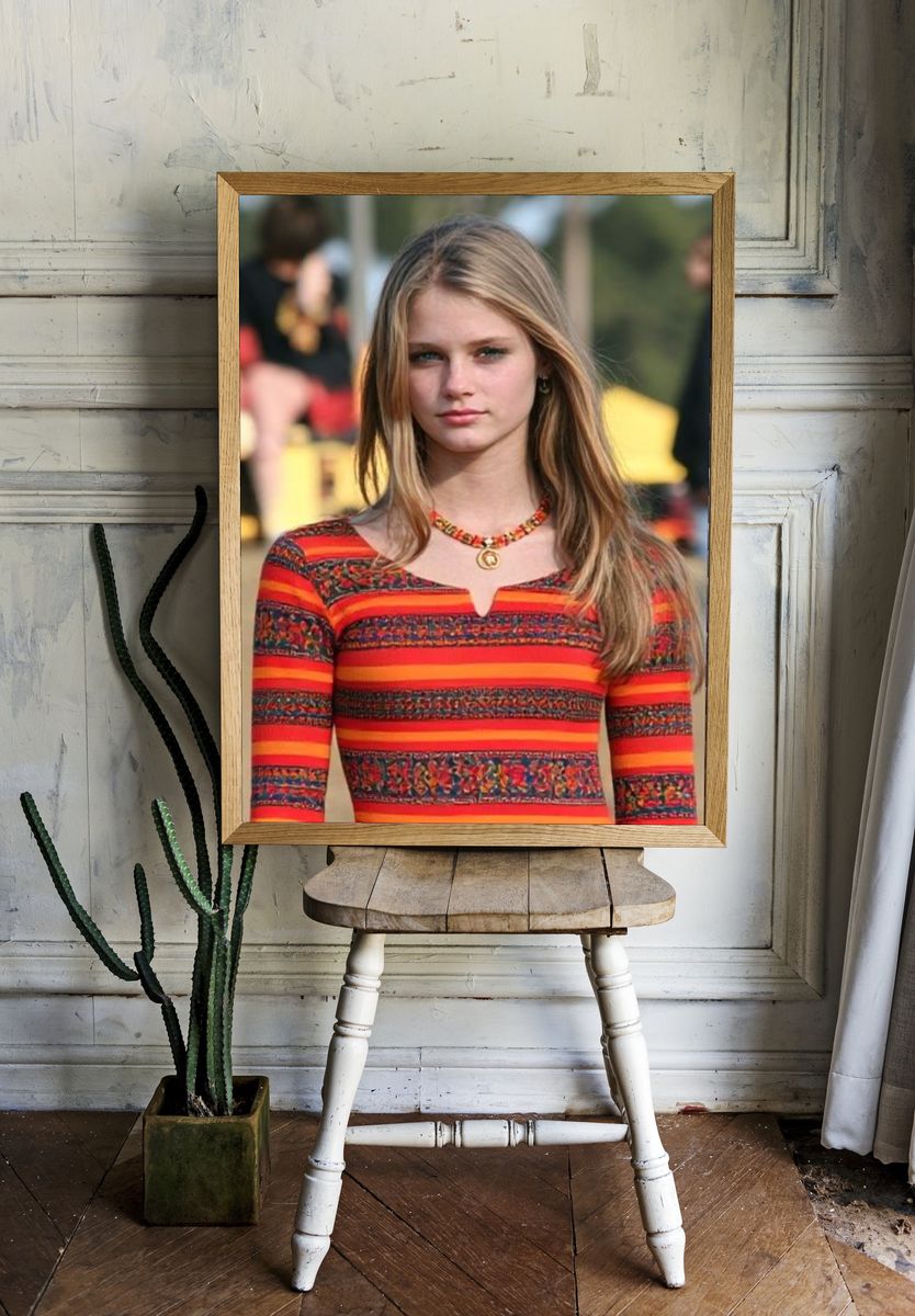 Blonde Portrait Photography Poster. — room view 1