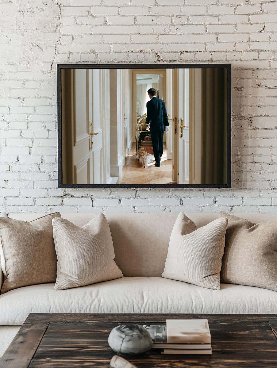 Elegant Hotel Hallway Photography Poster. room preview