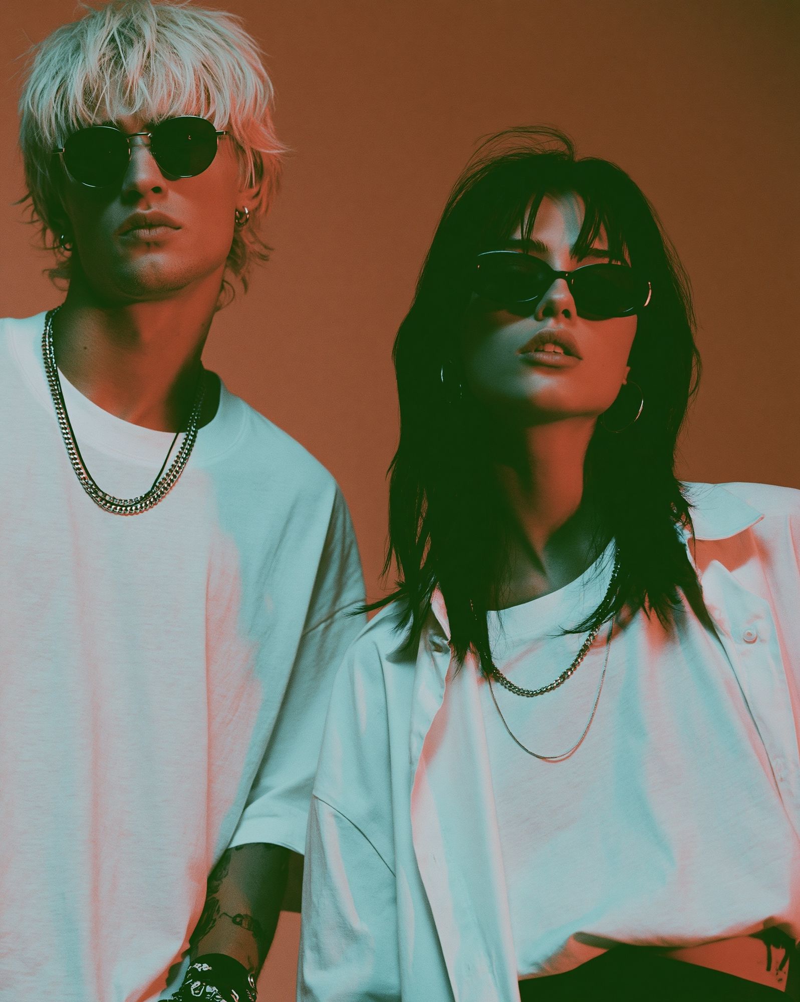 Neon Duo Portrait Poster. poster detail