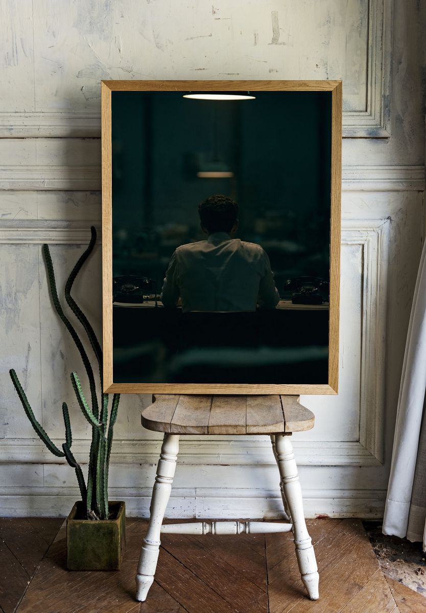 Lonely Office Desk Photography Poster. — room view 1