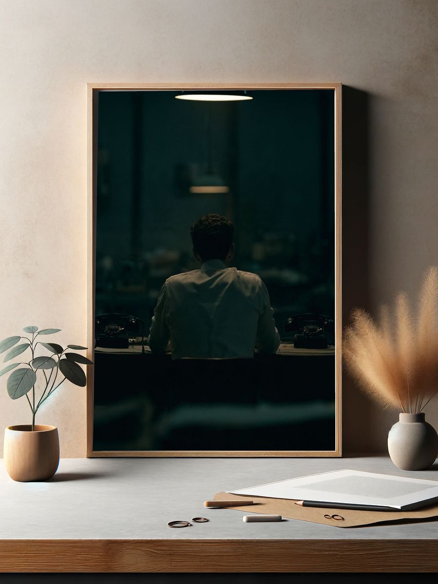 Lonely Office Desk Photography Poster. — room view 2