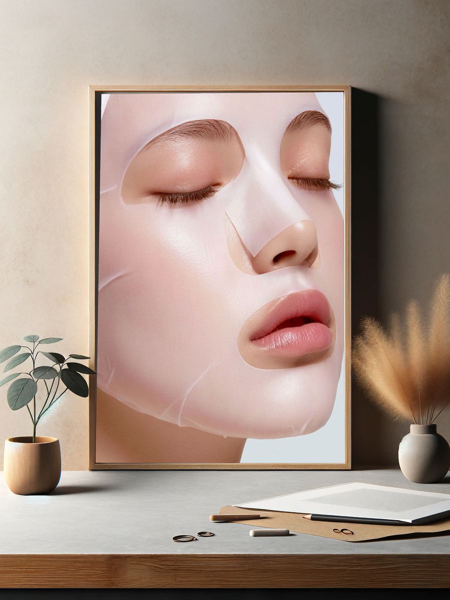 Peel-Off Beauty Mask Portrait Print. — room view 2