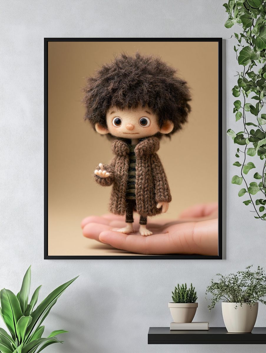 Handmade Doll Portrait Print. — room view 4