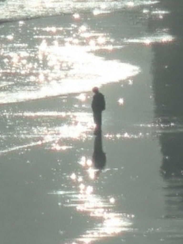 Solitary Figure on Water Photography Poster. poster — photography art