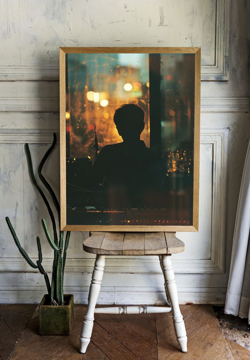 Nocturnal Silhouette Photography Poster. — room view 1