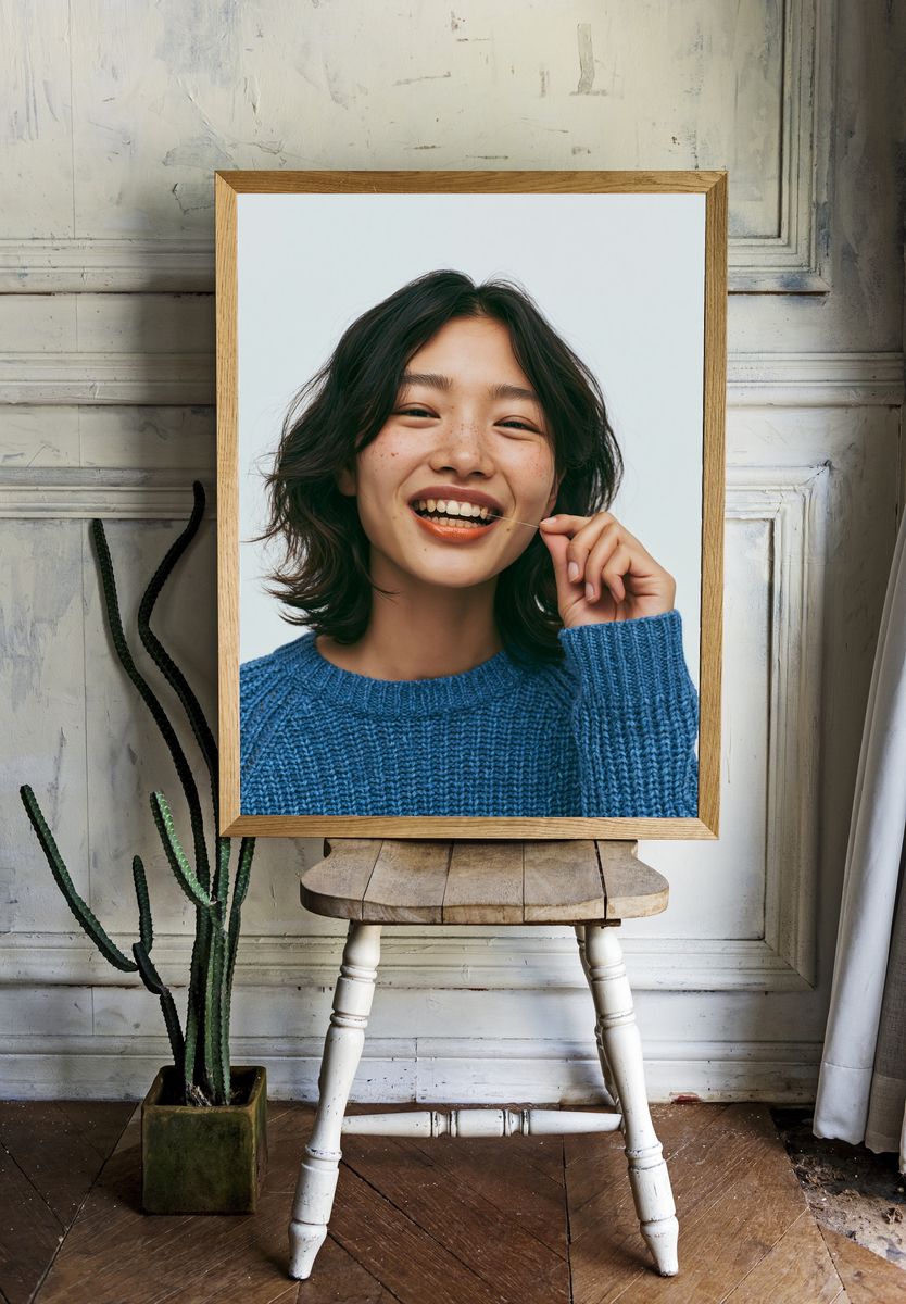 Smiling Portrait Photography Poster. room preview