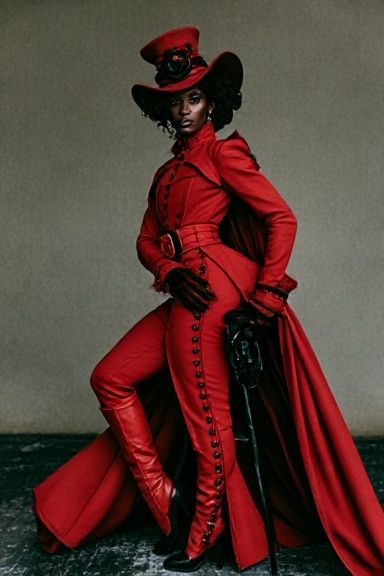 Red Couture Portrait Poster. poster — photography art