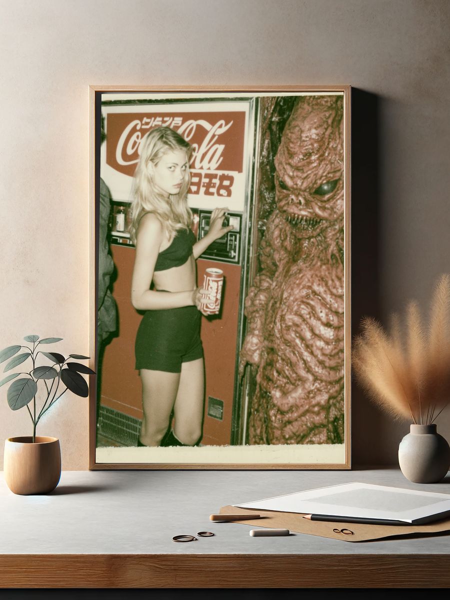 Coca-Cola Vending Machine Retro Photo Print. — room view 2