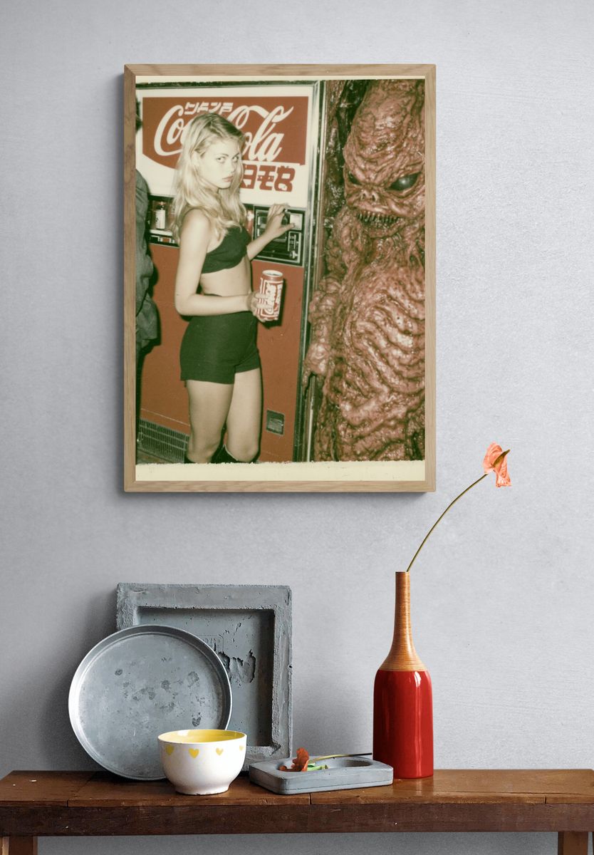 Coca-Cola Vending Machine Retro Photo Print. — room view 3