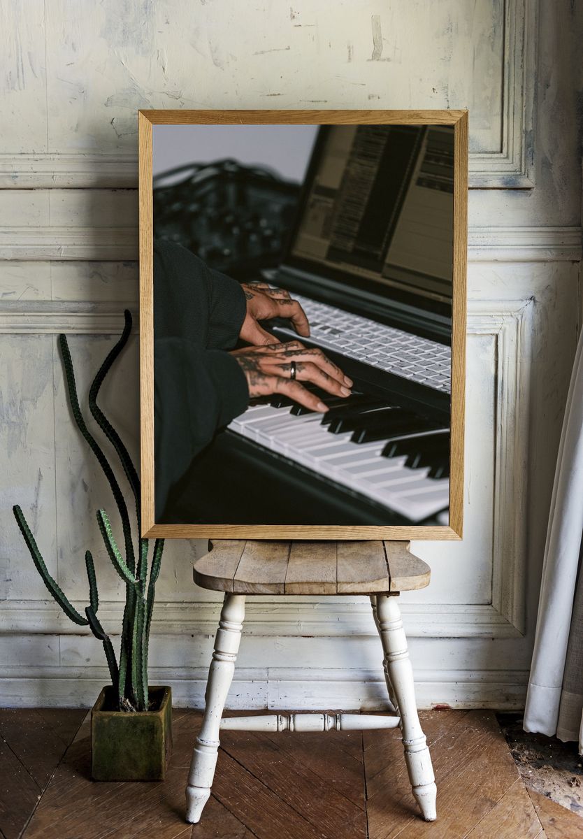 Piano Hands Photography Poster. — room view 1
