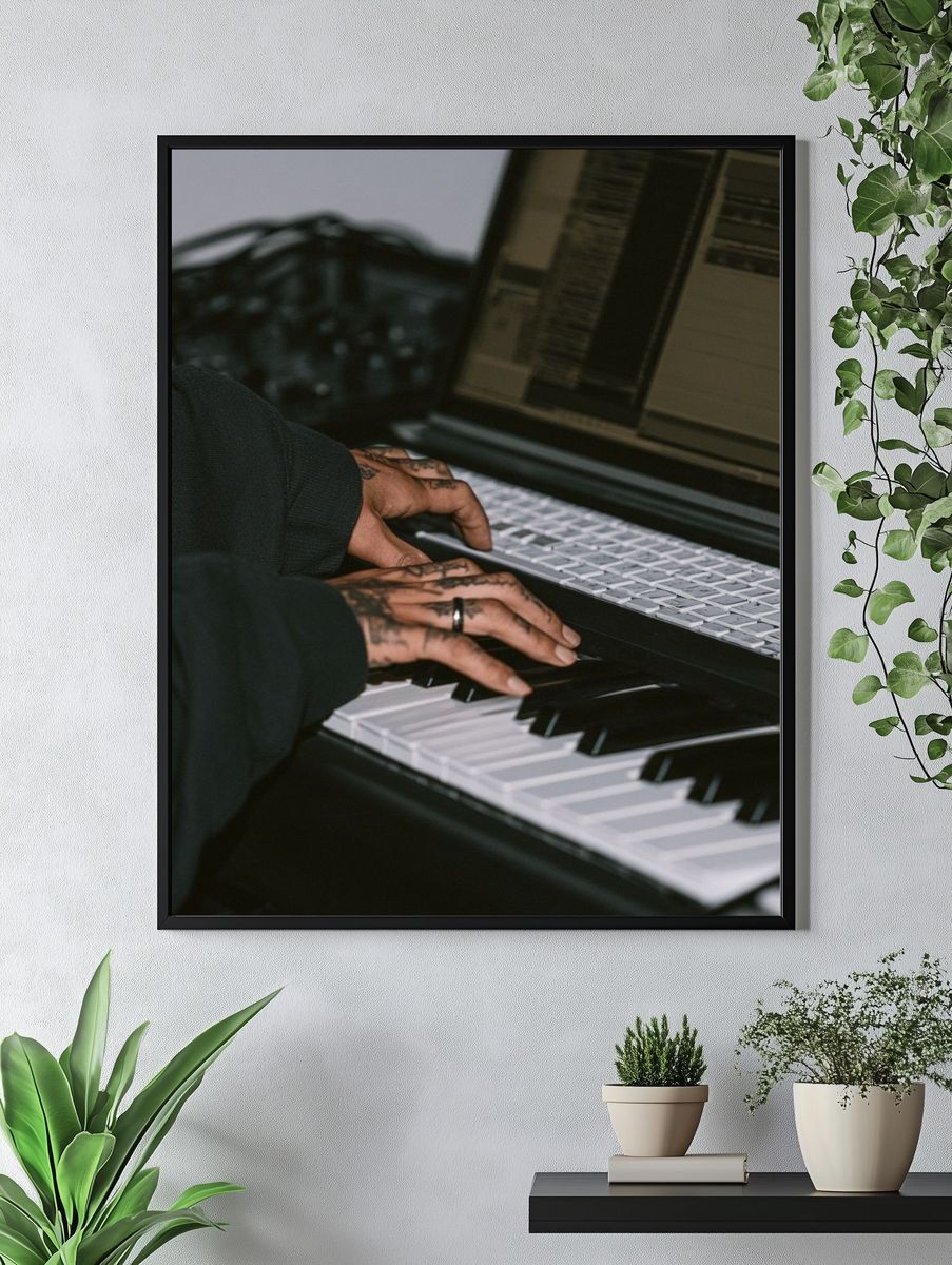 Piano Hands Photography Poster. — room view 4