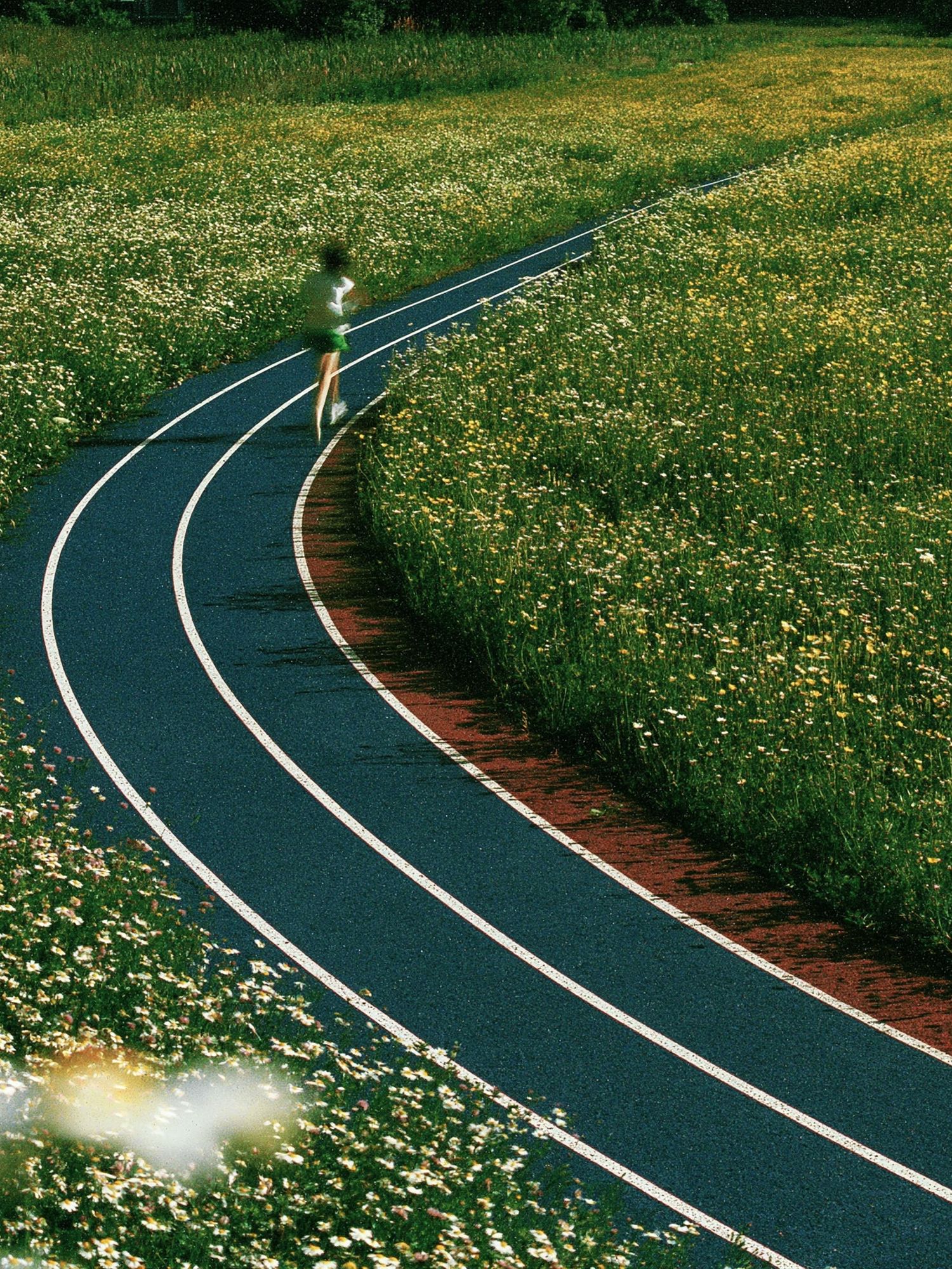 Curving Meadow Path Photography Poster. poster detail