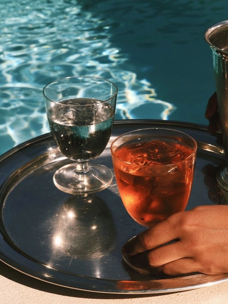 Poolside Cocktails Photography Poster. poster — photography art