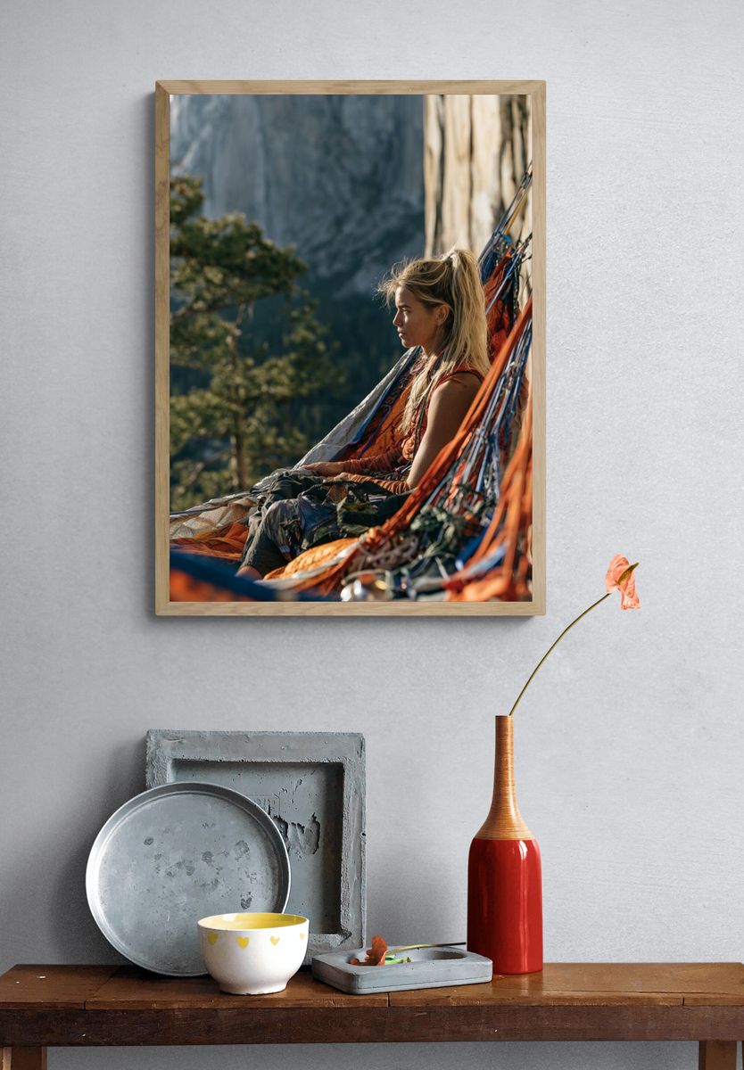 Cliffside Hammock Portrait Poster. — room view 3