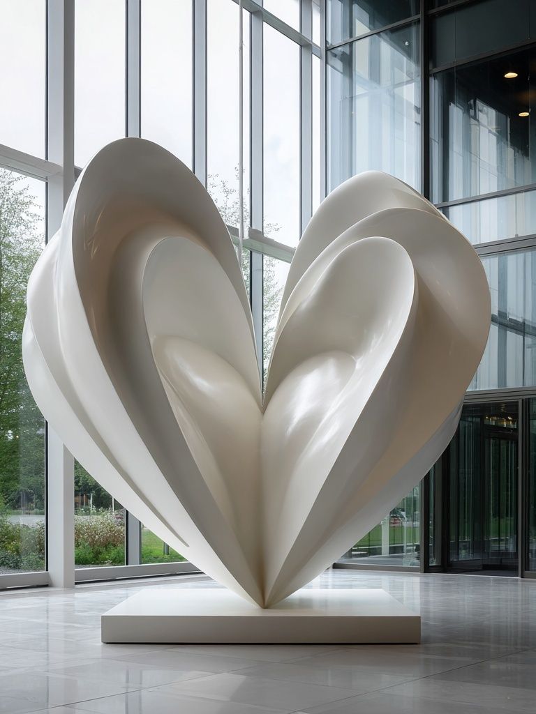 Sculptural Heart Interior Photography Poster. poster detail