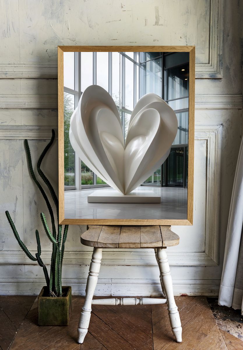 Sculptural Heart Interior Photography Poster. — room view 1