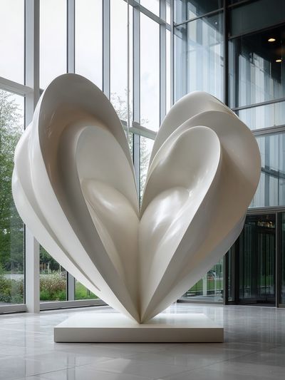 Sculptural Heart Interior Photography Poster. poster print