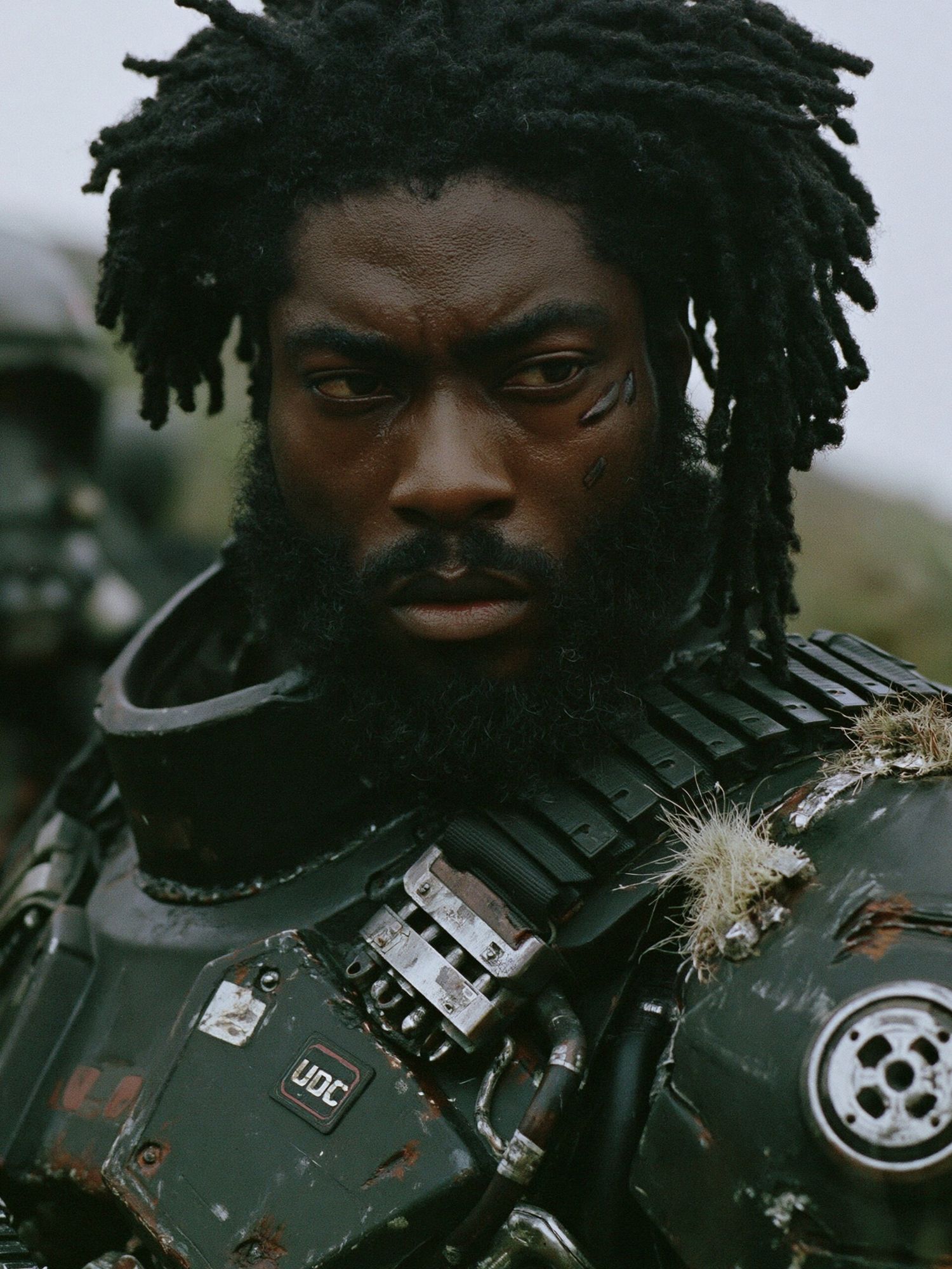 Cinematic Warrior Portrait Print. poster detail