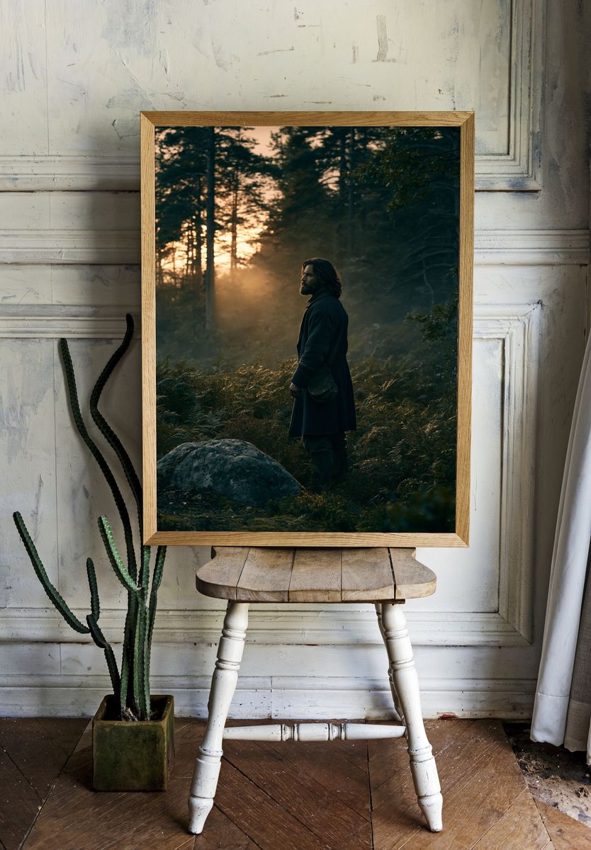 Misty Forest Portrait Photography Poster. room preview