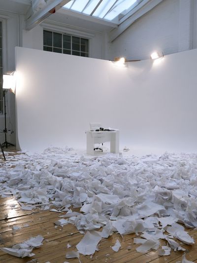 White Studio Installation Photography Poster.