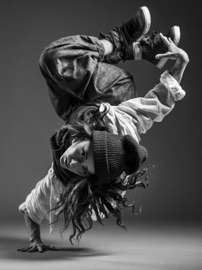 Breakdance Freeze Black-White Poster. poster