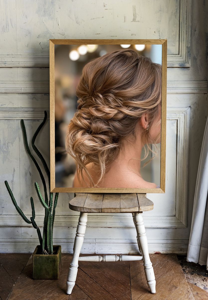 Braided Updo Portrait Print. — room view 1