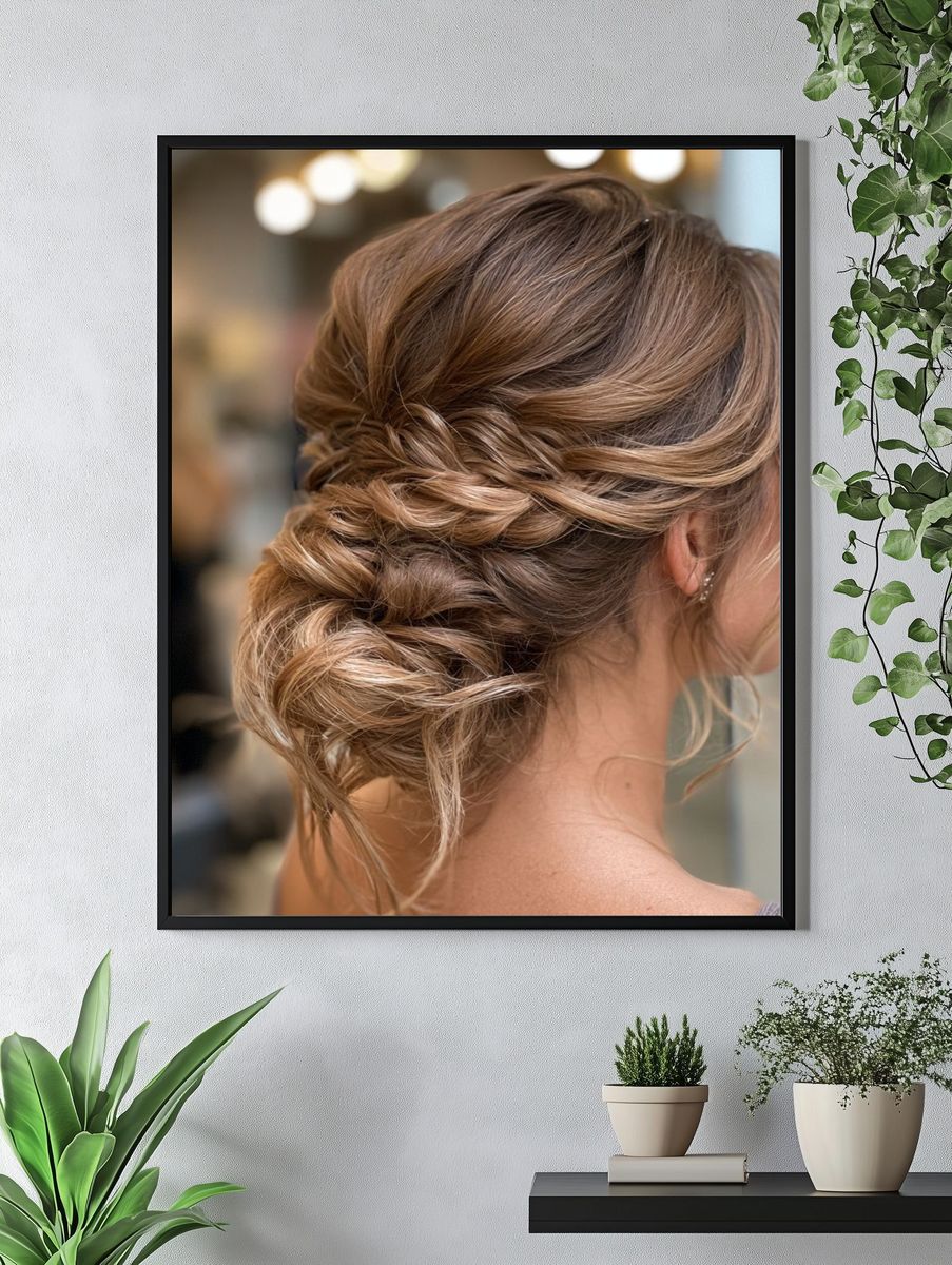 Braided Updo Portrait Print. — room view 4