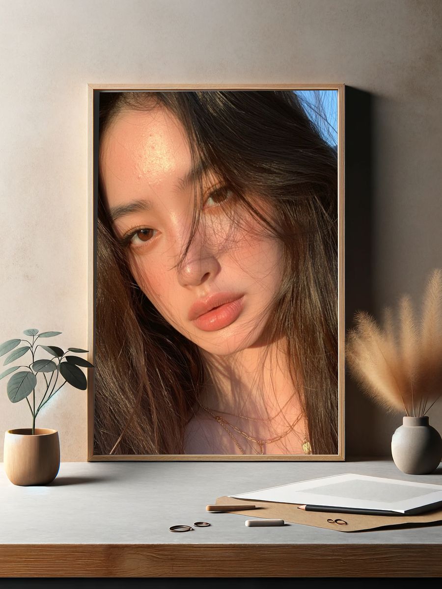 Sunlit Portrait Photography Poster. — room view 2