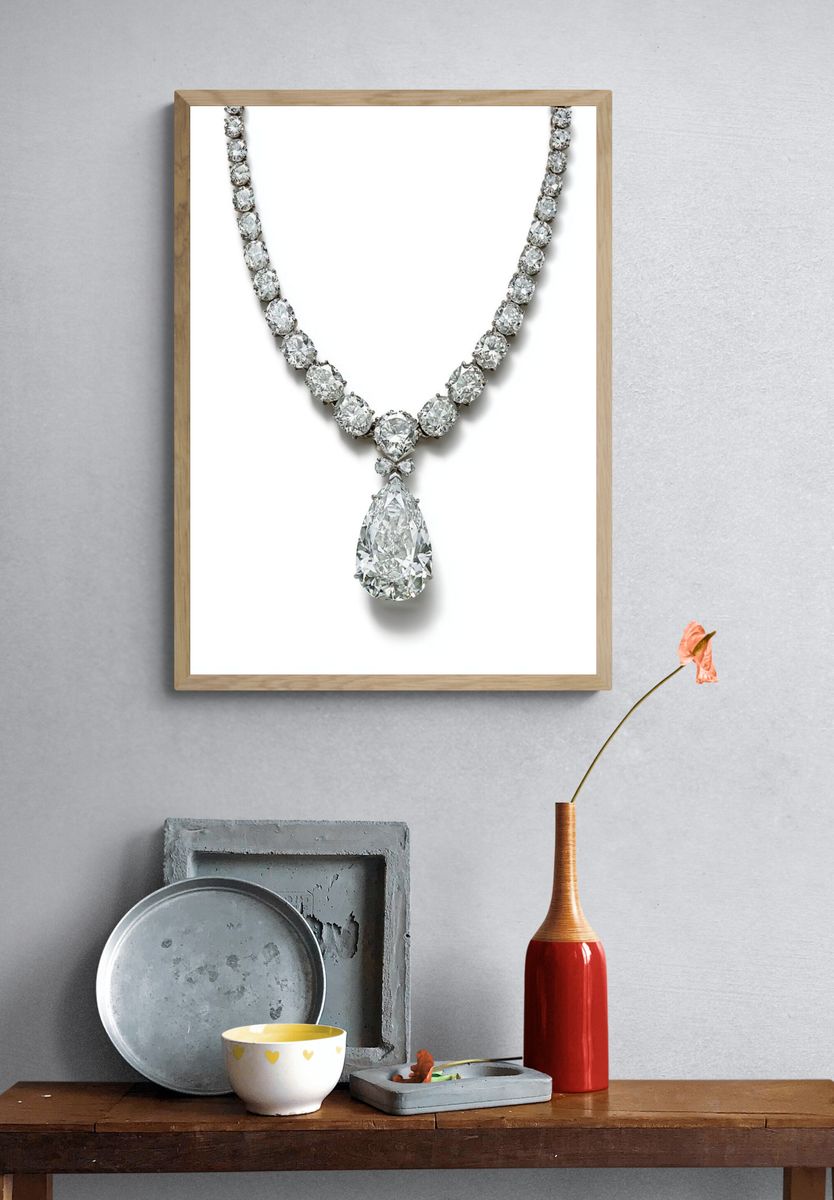 Diamond Necklace Photography Poster. — room view 3