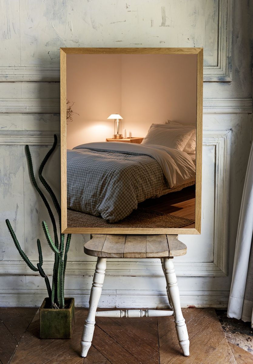Cozy Minimal Bedroom Poster. — room view 1