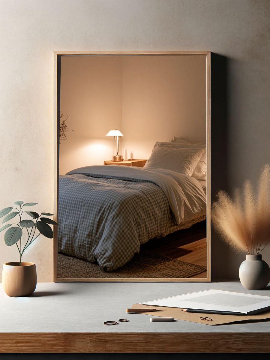 Cozy Minimal Bedroom Poster. — room view 2