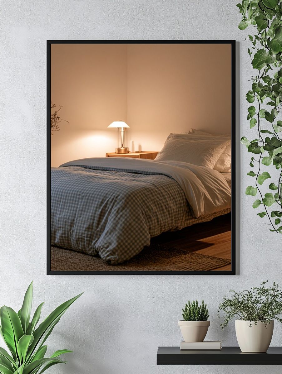 Cozy Minimal Bedroom Poster. — room view 4