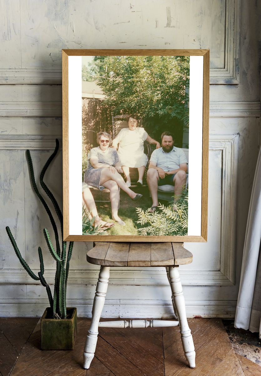 Backyard Family Portrait Photography Print. — room view 1