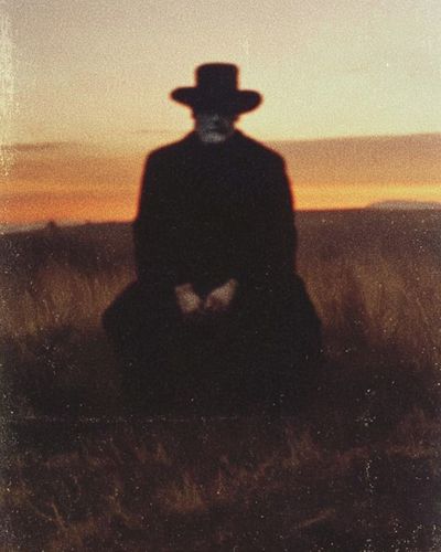 Creepy Cowboy Silhouette Photography Poster.