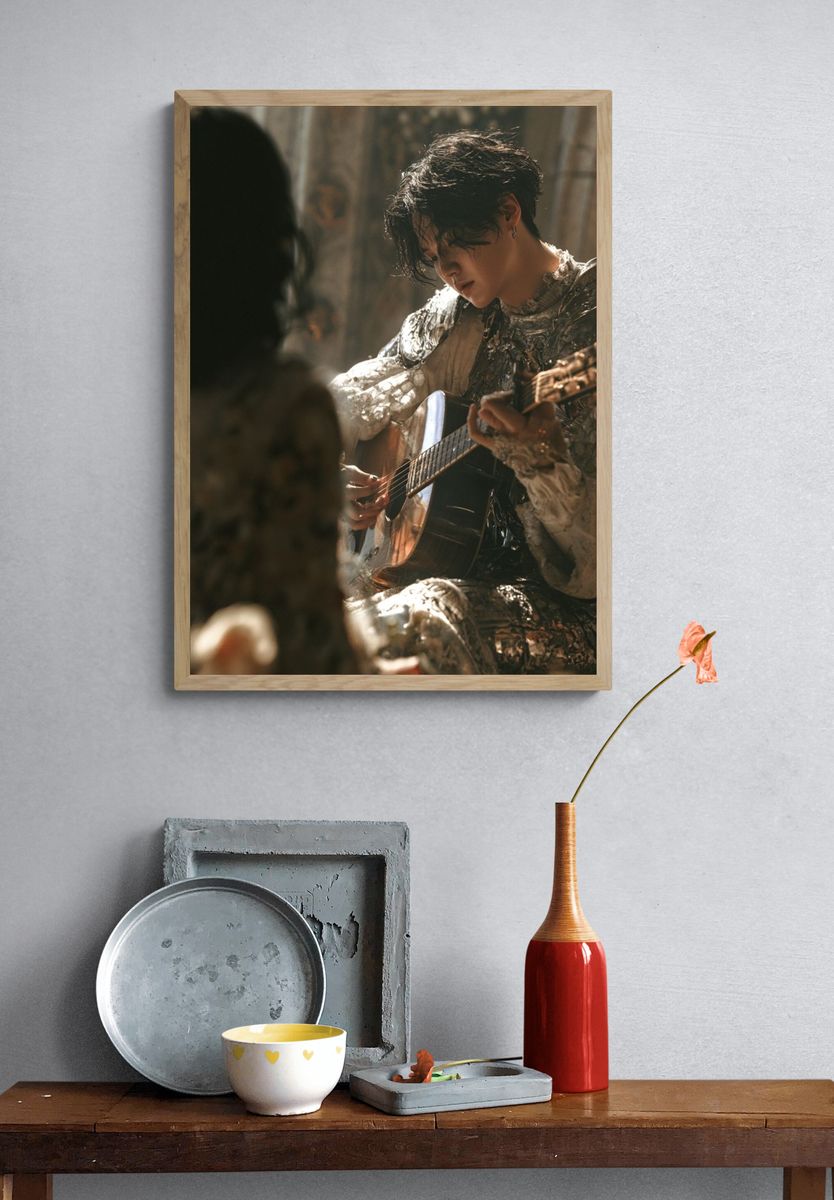Guitarist in Silver Armor Poster. — room view 3