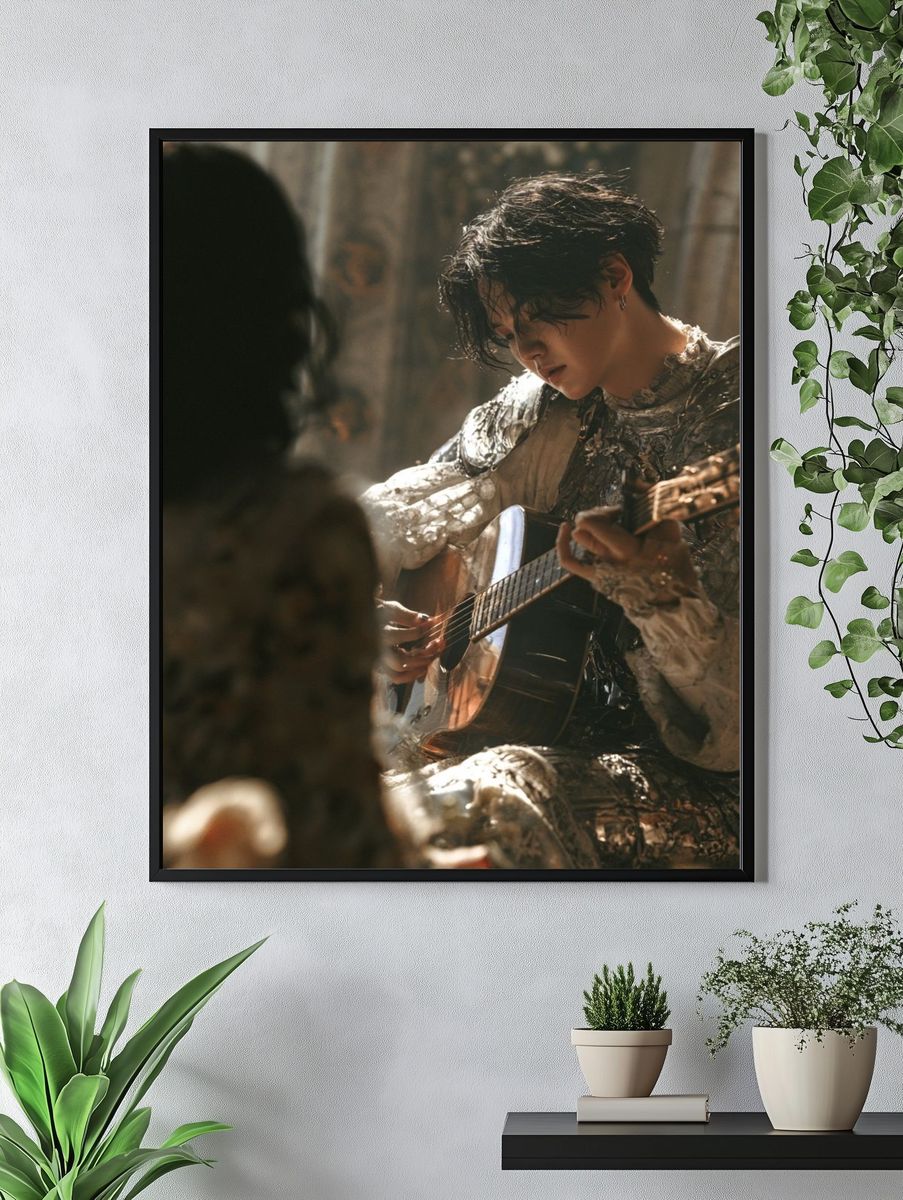 Guitarist in Silver Armor Poster. — room view 4
