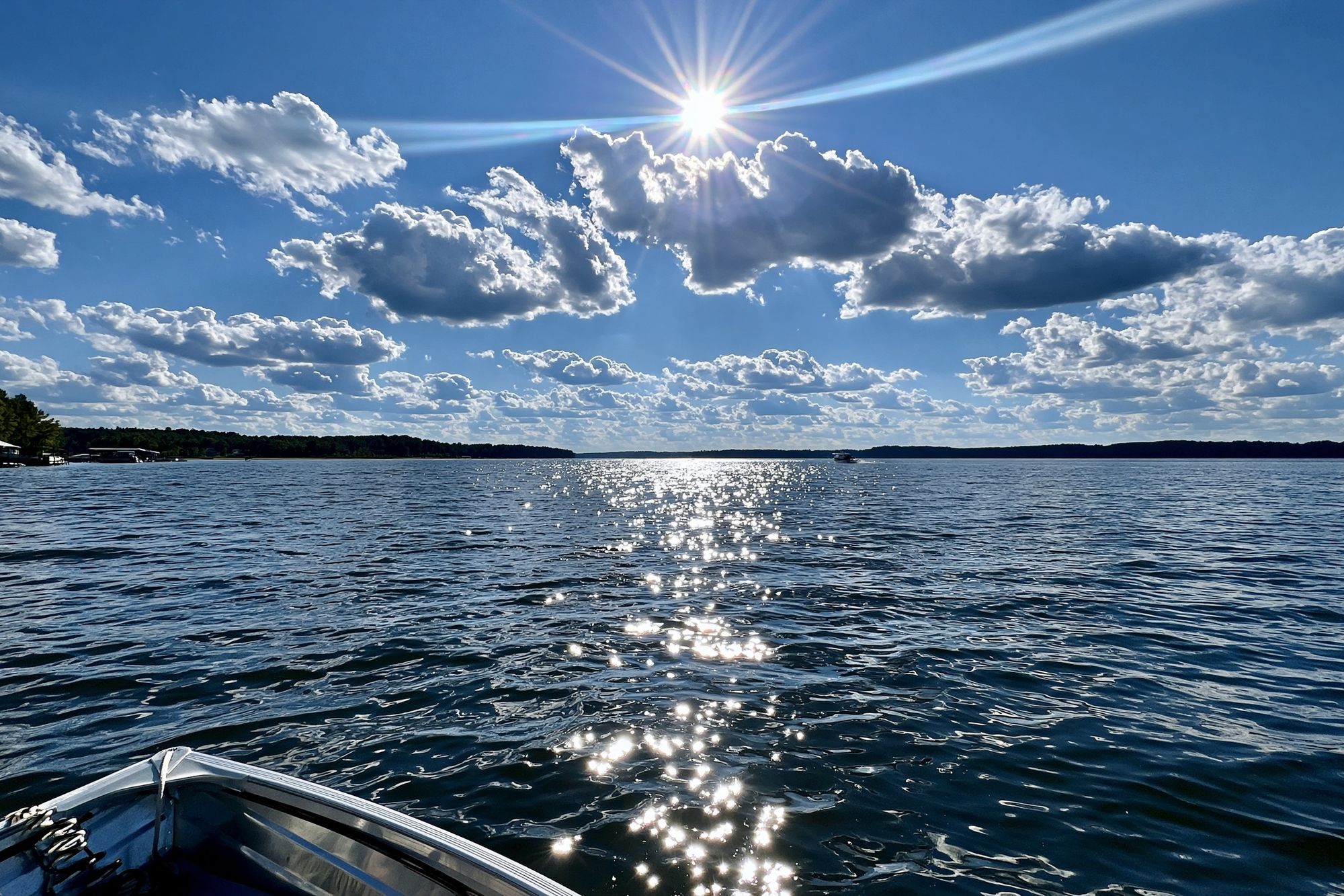 Sunlit Lake Horizon Photography Poster. poster detail