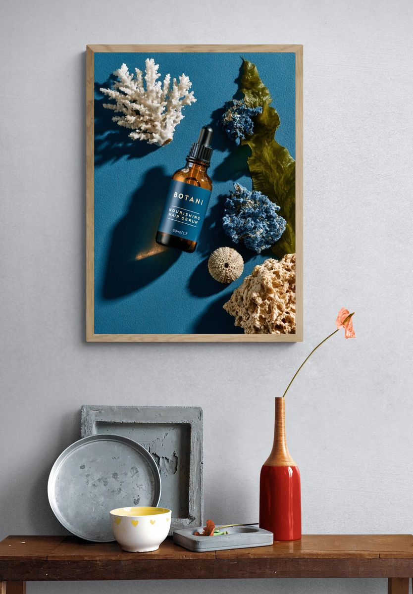 Coral Still Life Photography Poster. — room view 3