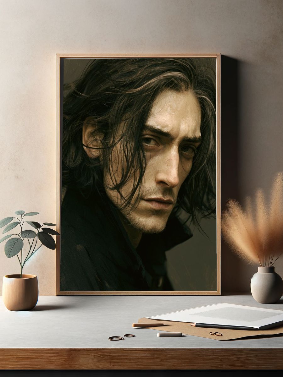 Brooding Portrait Photography Poster. — room view 2