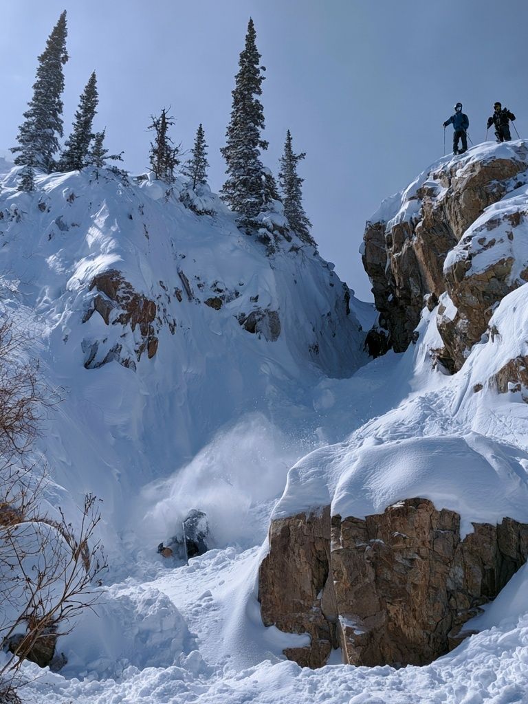 Snowy Mountain Skiing Photography Poster. poster — photography art