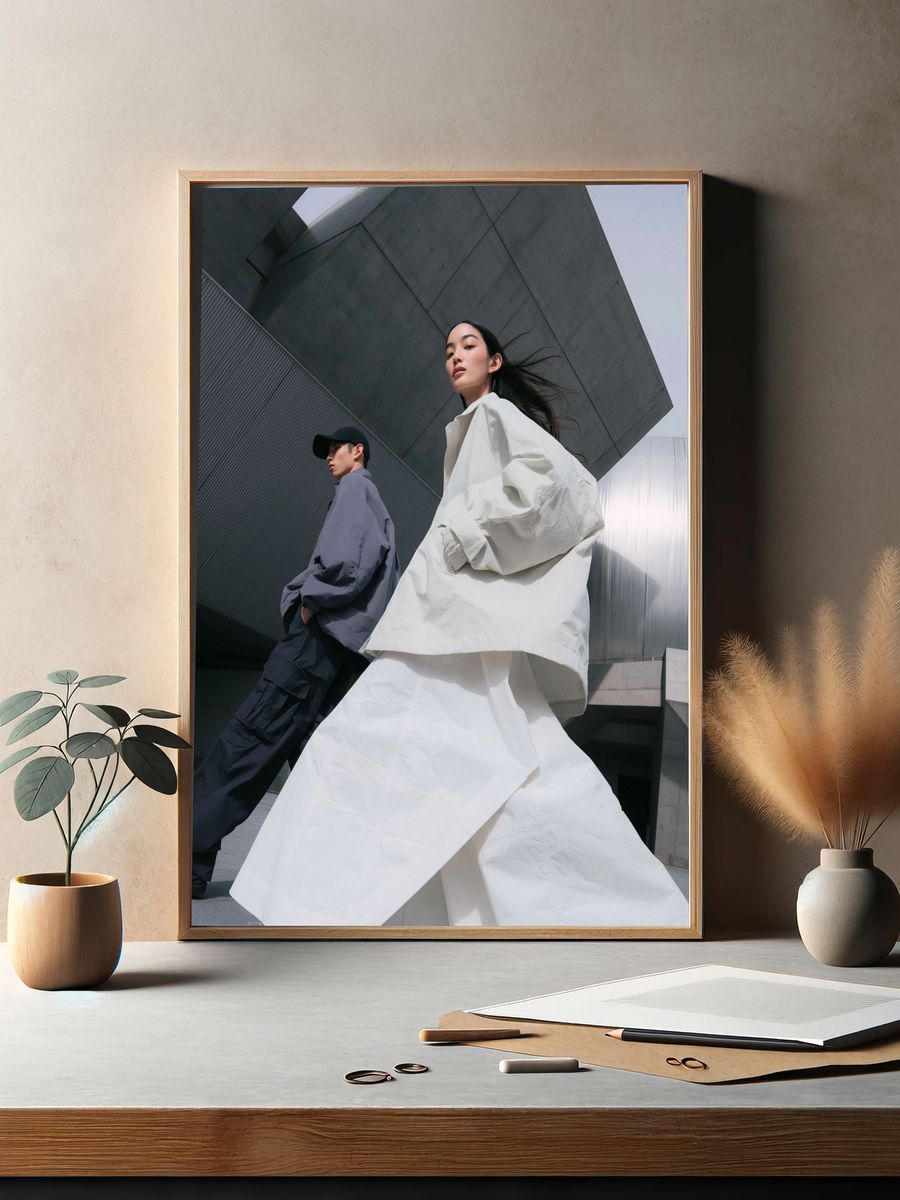 Urban Fashion Duo Photography Poster. — room view 2