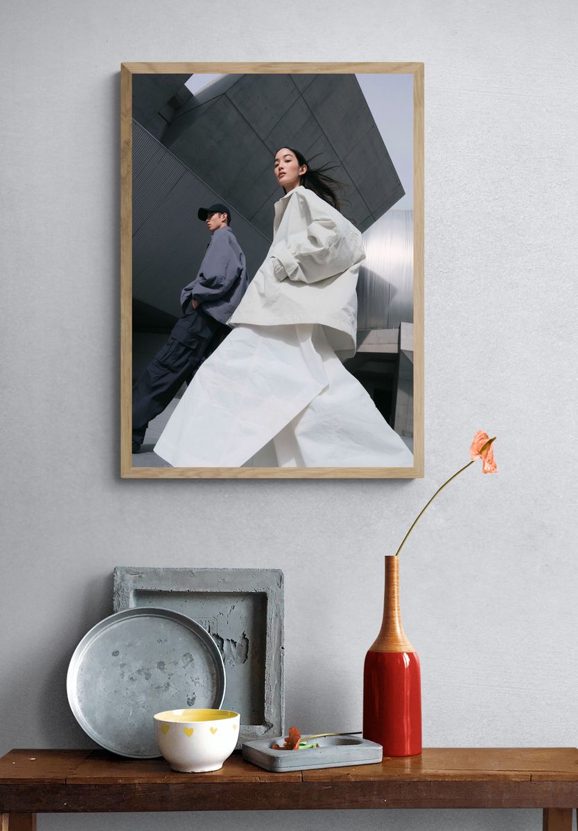 Urban Fashion Duo Photography Poster. — room view 3